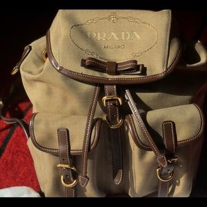 PRADA Logo Jacquard backpack